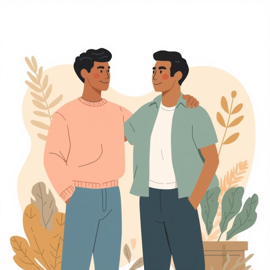 Illustration pack visibilité et engagement avec icônes hashtags, textes