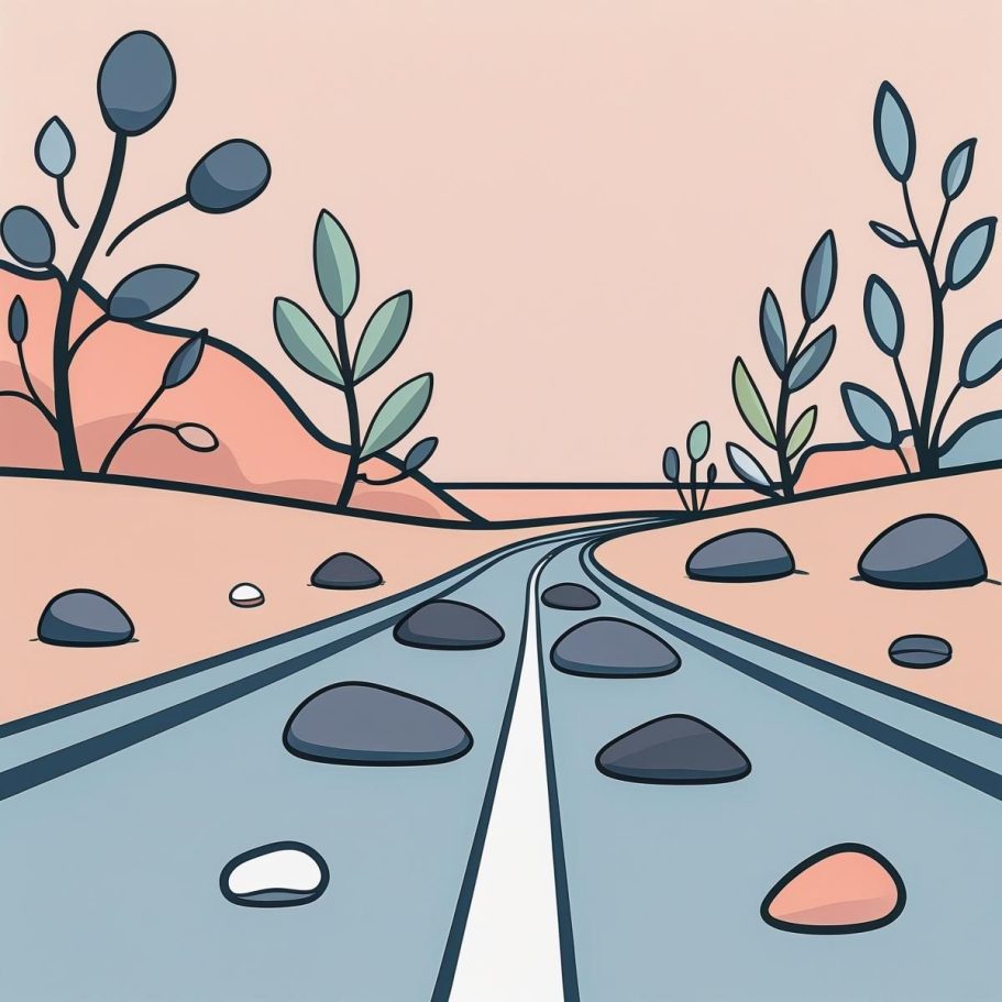 Illustration pack visibilité et engagement avec icônes hashtags, textes