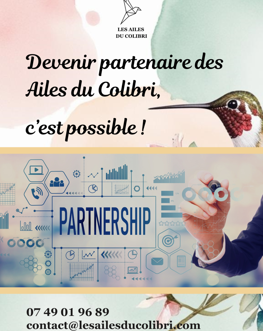 Affiche de partenariat Les Ailes du Colibri